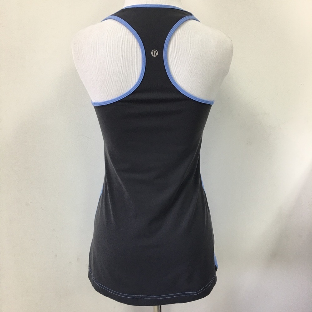 Lululemon Cool Racerback Tank Top Size 6 Gray Blue - Picture 1 of 7